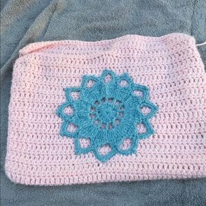 Pink and Blue Crochet Bag